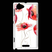Coque Sony Xperia L Peinture de Coquelicots