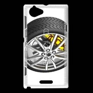 Coque Sony Xperia L Pneu complet étrier jaune