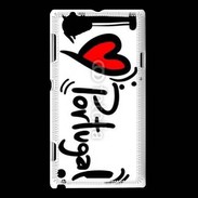 Coque Sony Xperia L I love Portugal