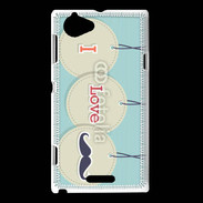 Coque Sony Xperia L I love moustache 5