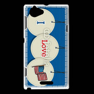 Coque Sony Xperia L I love USA 5
