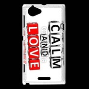 Coque Sony Xperia L Keep calm et love me