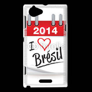 Coque Sony Xperia L I love Bresil 2014