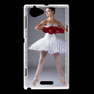 Coque Sony Xperia L Danseuse classique avec gants de boxe