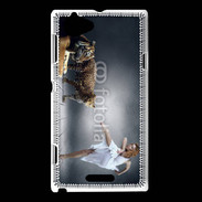 Coque Sony Xperia L Danseuse avec tigre