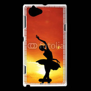 Coque Sony Xperia L Danseuse couché de soleil
