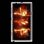 Coque Sony Xperia L Danseuse feu