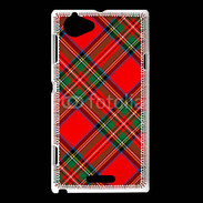 Coque Sony Xperia L Fond tissus écossais