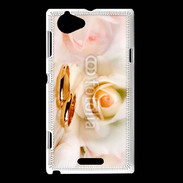 Coque Sony Xperia L Alliance sur fond de rose