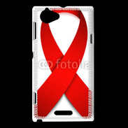 Coque Sony Xperia L Ruban contre le sida