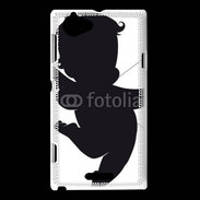 Coque Sony Xperia L Silhouette Cupidon