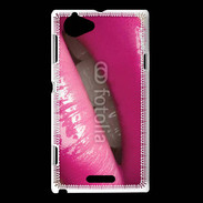 Coque Sony Xperia L Lèvres roses