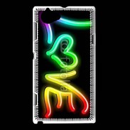 Coque Sony Xperia L Love en couleur