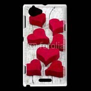 Coque Sony Xperia L Coeur en bois
