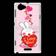 Coque Sony Xperia L I love you Bunny
