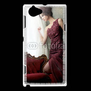 Coque Sony Xperia L femme glamour pensante 2