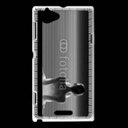 Coque Sony Xperia L femme glamour noir et blanc
