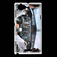 Coque Sony Xperia L Cockpit avion de ligne