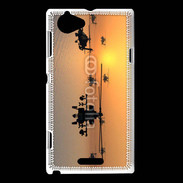 Coque Sony Xperia L Hélicoptère Apache de nuit