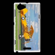Coque Sony Xperia L Avio Biplan jaune