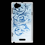 Coque Sony Xperia L Fond tribal bleu