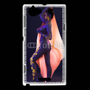 Coque Sony Xperia L Tatouage sexy en or