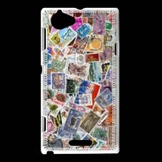 Coque Sony Xperia L Patchwork de timbres