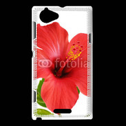 Coque Sony Xperia L Hibiscus rouge