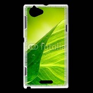 Coque Sony Xperia L Feuille écologie