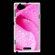 Coque Sony Xperia L Pétale de rose