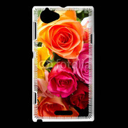 Coque Sony Xperia L Bouquet de roses multicouleurs