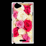 Coque Sony Xperia L Fond de roses 5