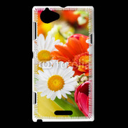 Coque Sony Xperia L Fleurs des champs multicouleurs