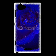 Coque Sony Xperia L Fleur rose bleue