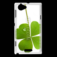 Coque Sony Xperia L Trèfle à 4 feuilles