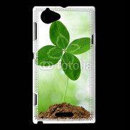 Coque Sony Xperia L Trèfle à 4 feuilles 2