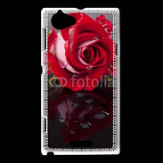 Coque Sony Xperia L Belle rose Rouge 10
