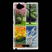 Coque Sony Xperia L Arbres 4 saisons