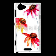 Coque Sony Xperia L Belles fleurs en peinture