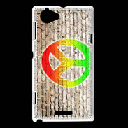 Coque Sony Xperia L Peace and love graffiti