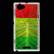 Coque Sony Xperia L Feuille rasta
