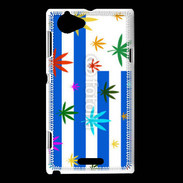 Coque Sony Xperia L Drapeau Uruguay cannabis