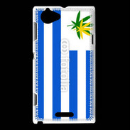 Coque Sony Xperia L Drapeau Uruguay cannabis 2