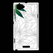 Coque Sony Xperia L Fond cannabis