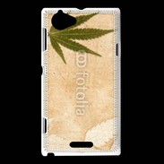 Coque Sony Xperia L Fond cannabis vintage
