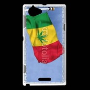 Coque Sony Xperia L Drapeau cannabis 2