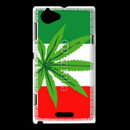 Coque Sony Xperia L Drapeau italien cannabis