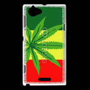 Coque Sony Xperia L Drapeau reggae cannabis