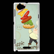 Coque Sony Xperia L Hamburger vintage