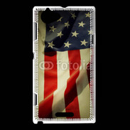 Coque Sony Xperia L Vintage drapeau USA